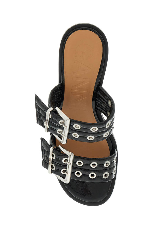 "women's patent buckle m