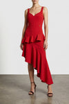 fluid fabric midi dress