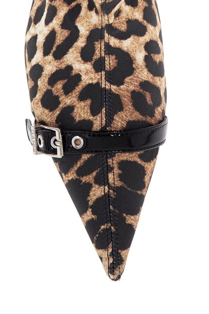 animal print fabric boots