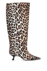 animal print fabric boots