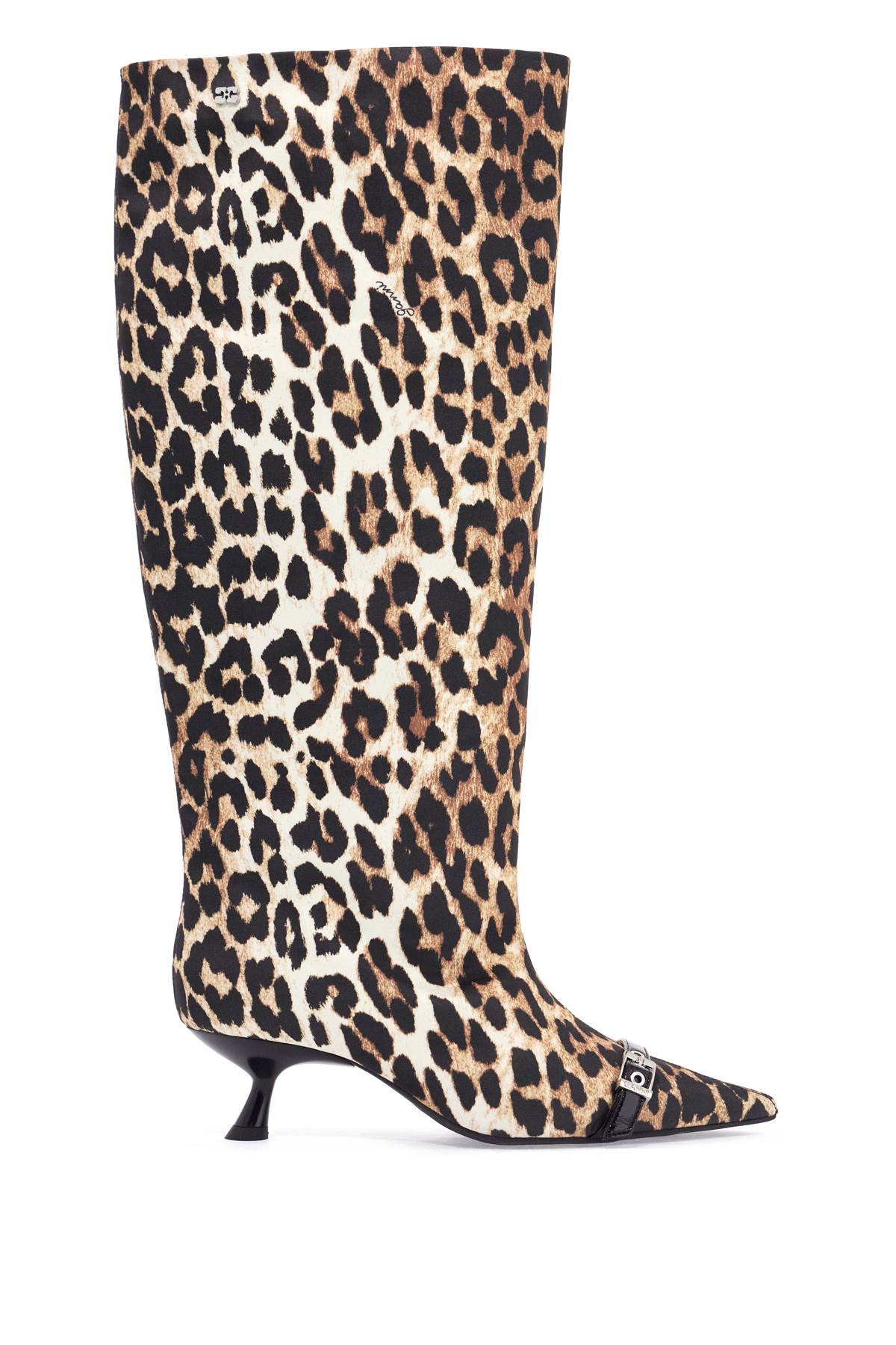 animal print fabric boots