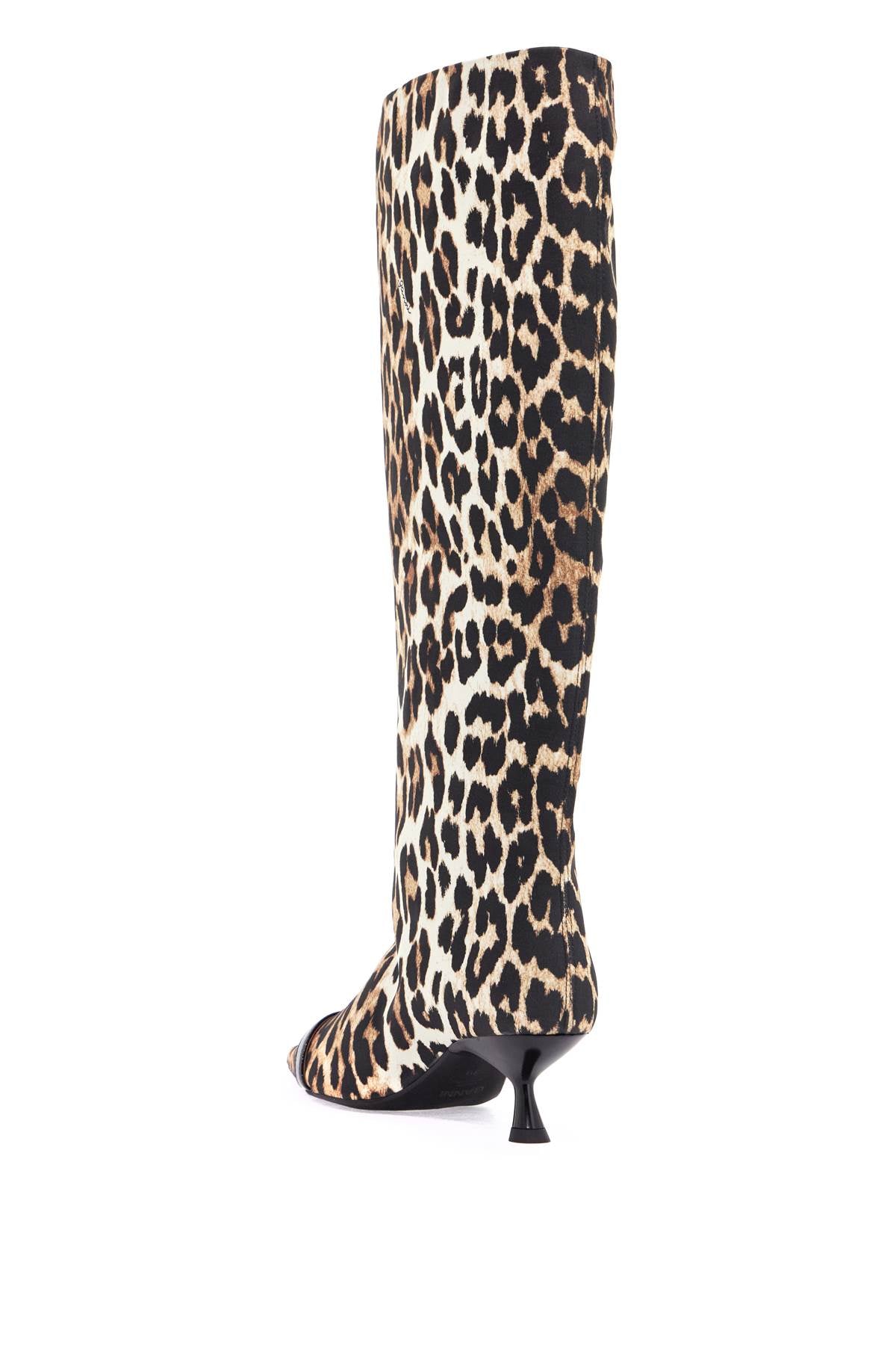 animal print fabric boots