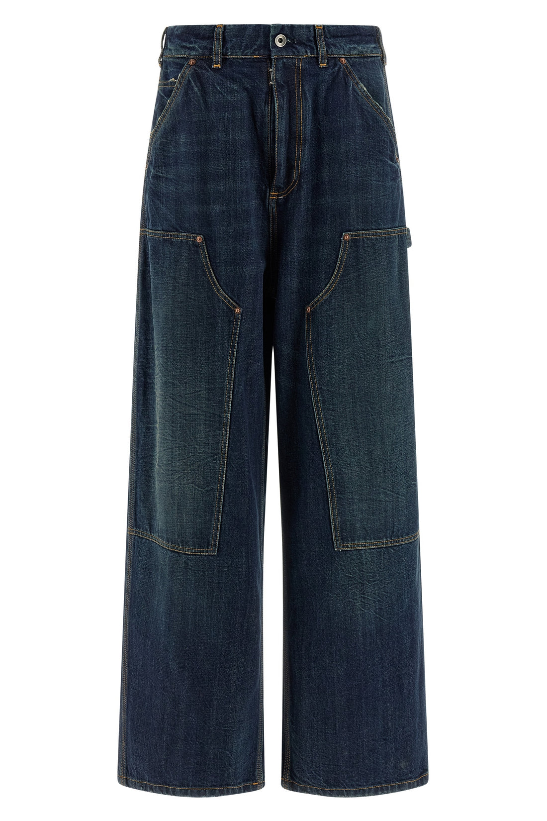 MAISON MARGIELA 36 workwear jeans in used-effect cotton denim