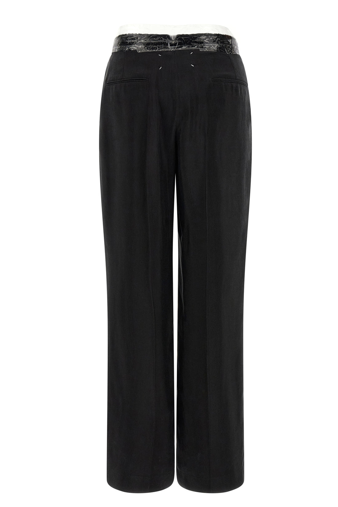 MAISON MARGIELA 38 taped fluid cupro pants