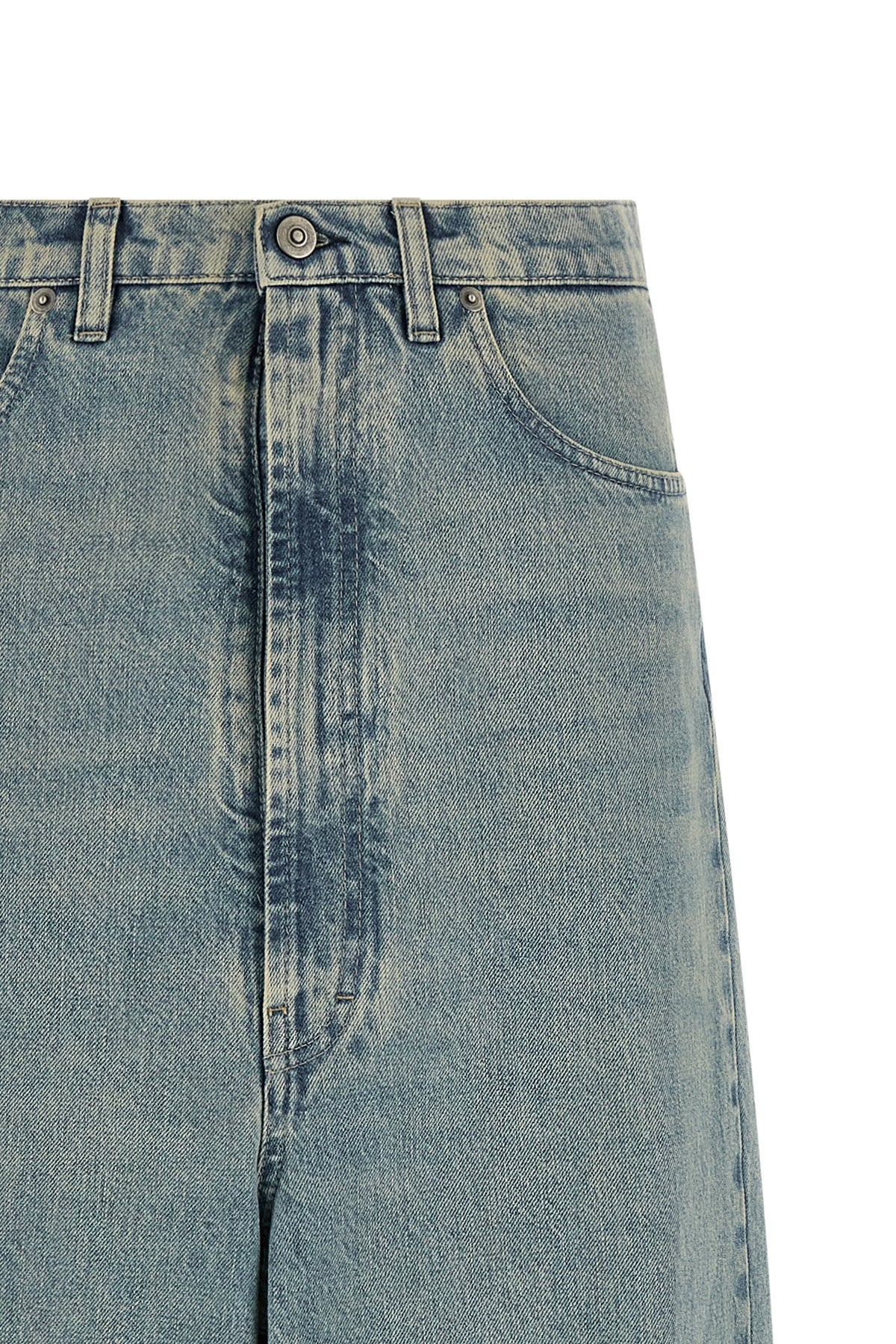 stone-washed cotton denim jeans