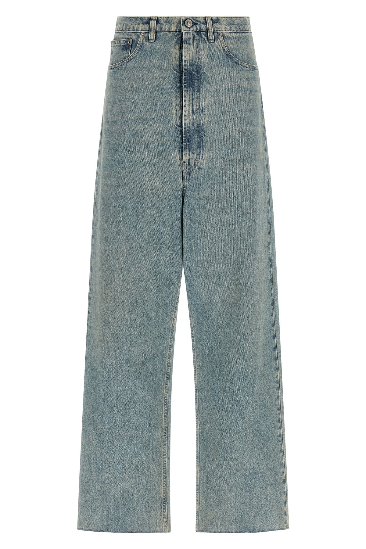 stone-washed cotton denim jeans