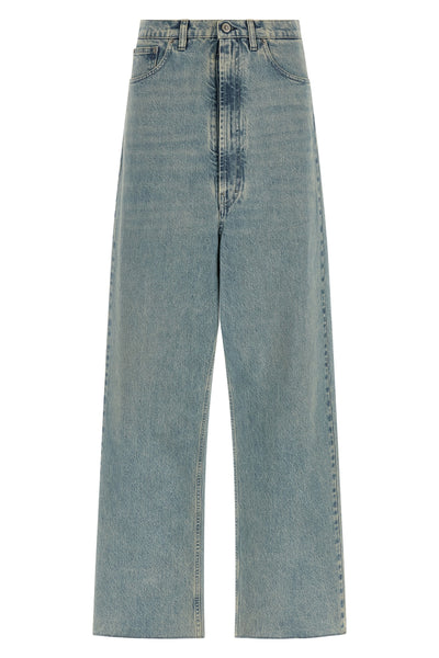 stone-washed cotton denim jeans