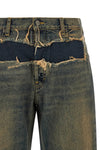 maison margiela jeans redefine denim codes through a deconstructed aesthetic