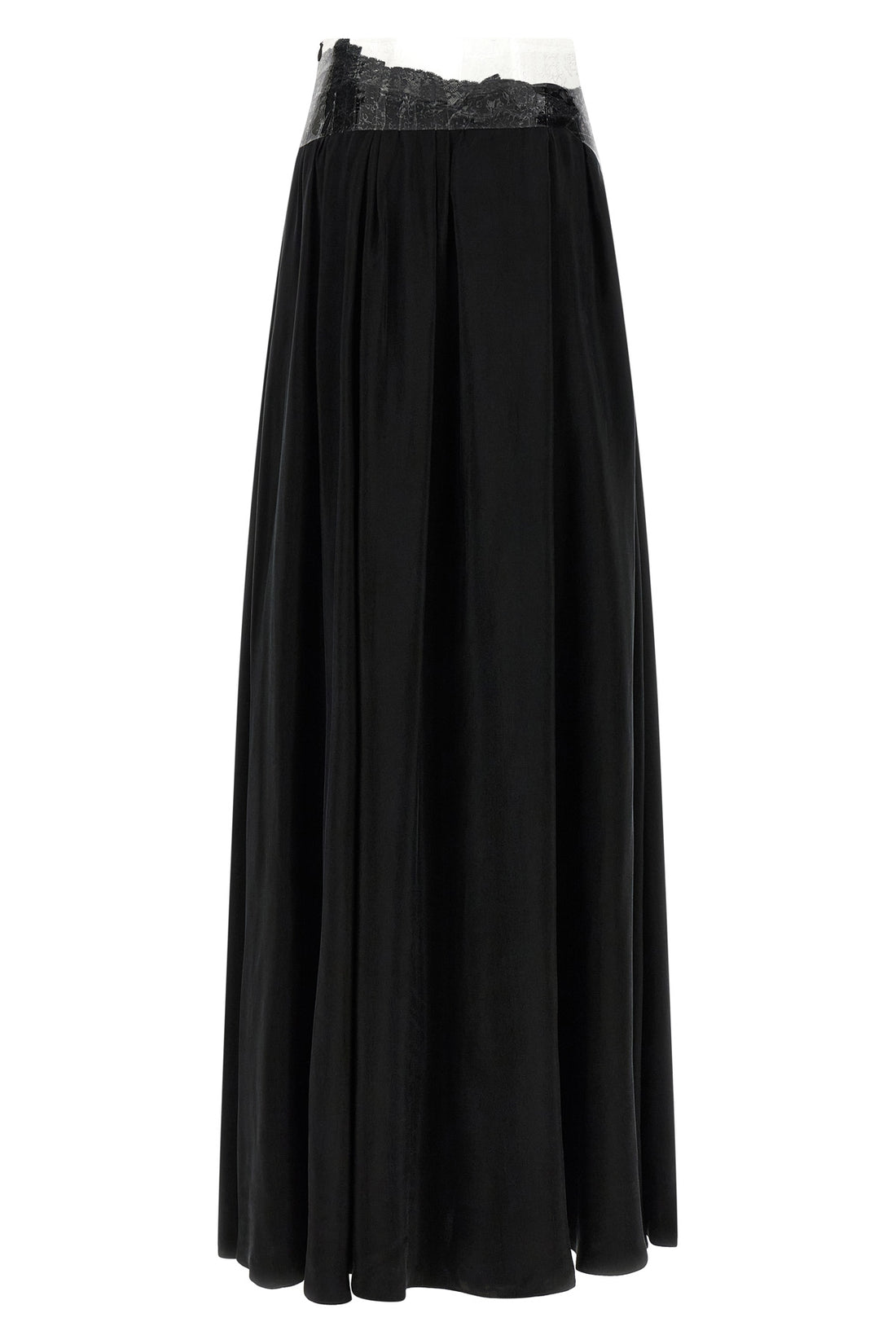 MAISON MARGIELA 38 long taped flowing cupro skirt