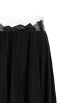 long taped flowing cupro skirt