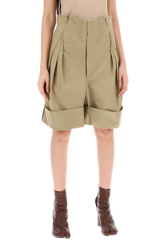 wide-legged chino bermuda shorts with