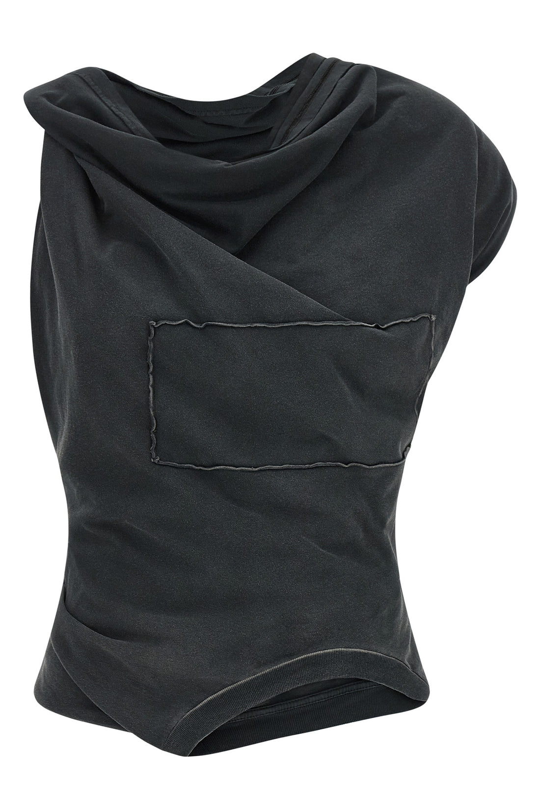 MAISON MARGIELA M maison margiela top redefines knitwear codes through an upside down trompe loei