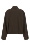 the loewe jacket in wool and viscose blend is distinguished by a balloon silhoue