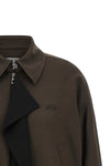 the loewe jacket in wool and viscose blend is distinguished by a balloon silhoue