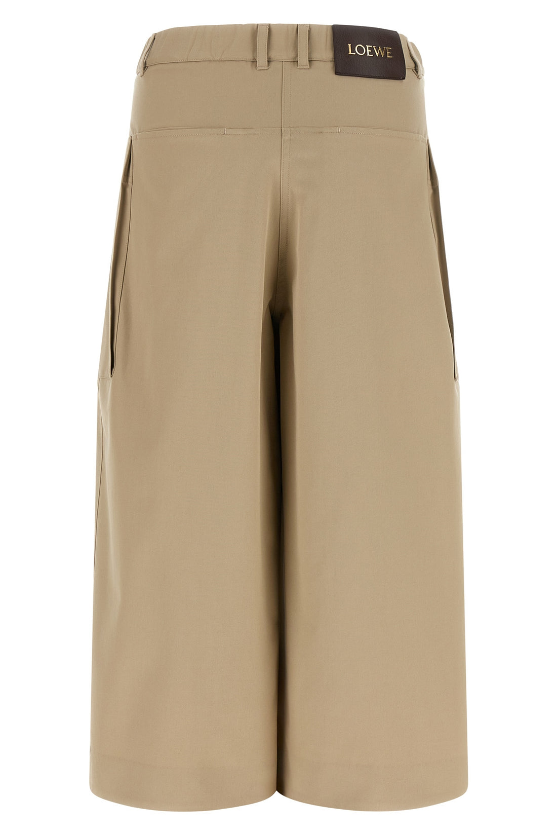 LOEWE 34 light cotton and silk gabardine trousers