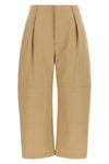 the loewe cropped pants feature a structured silhouette defined by a loose cut o