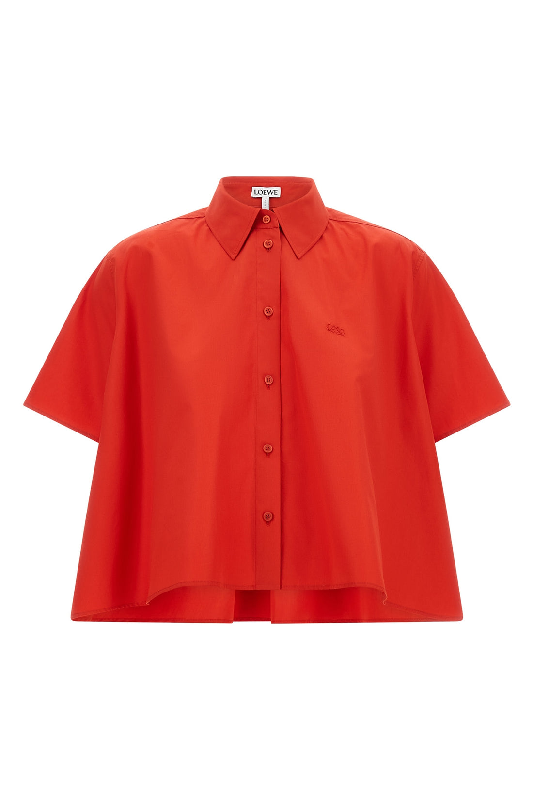 LOEWE 34 the loewe short-sleeved shirt redefines sartorial volumes through a trapeze silh