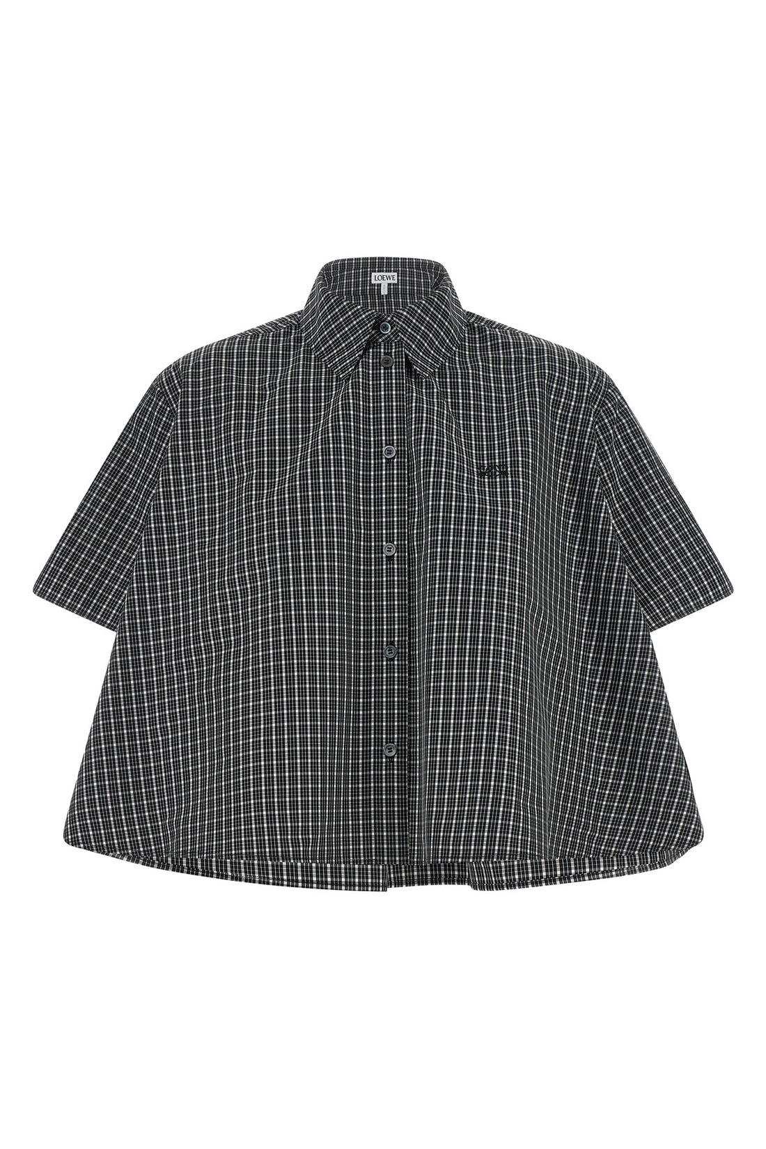LOEWE 34 the short-sleeved shirt loewe redefines the volumes of classic tailoring through