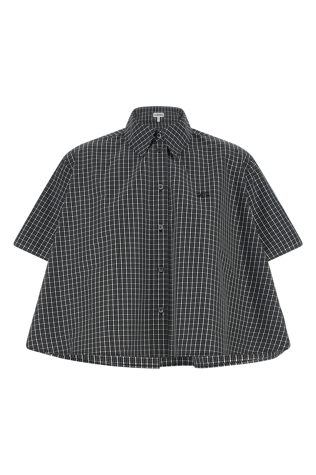 the short-sleeved shirt loewe redefines the volumes of classic tailoring through