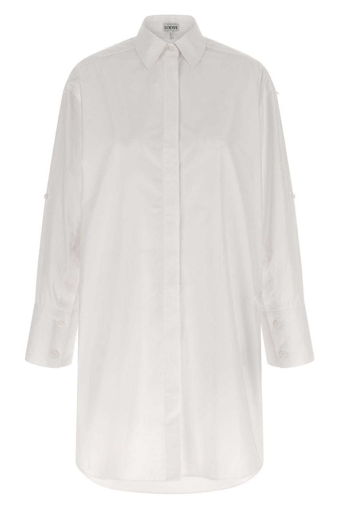 LOEWE 34 light cotton poplin midi dress
