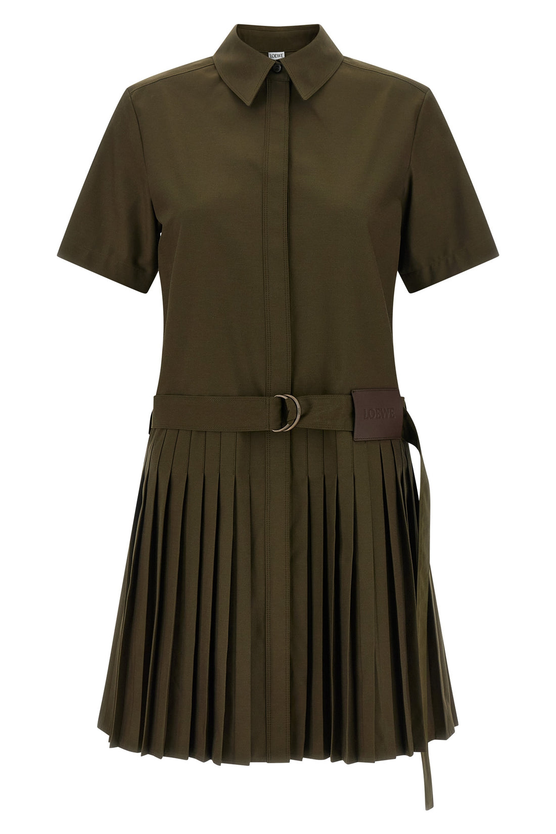 LOEWE 36 chemisier mini dress in light cotton gabardine blend