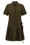 chemisier mini dress in light cotton gabardine blend