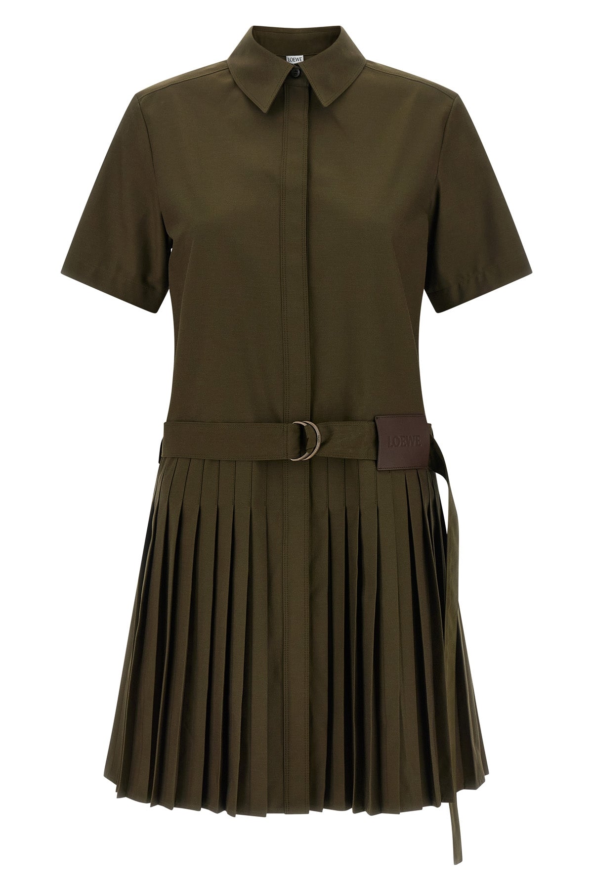 chemisier mini dress in light cotton gabardine blend
