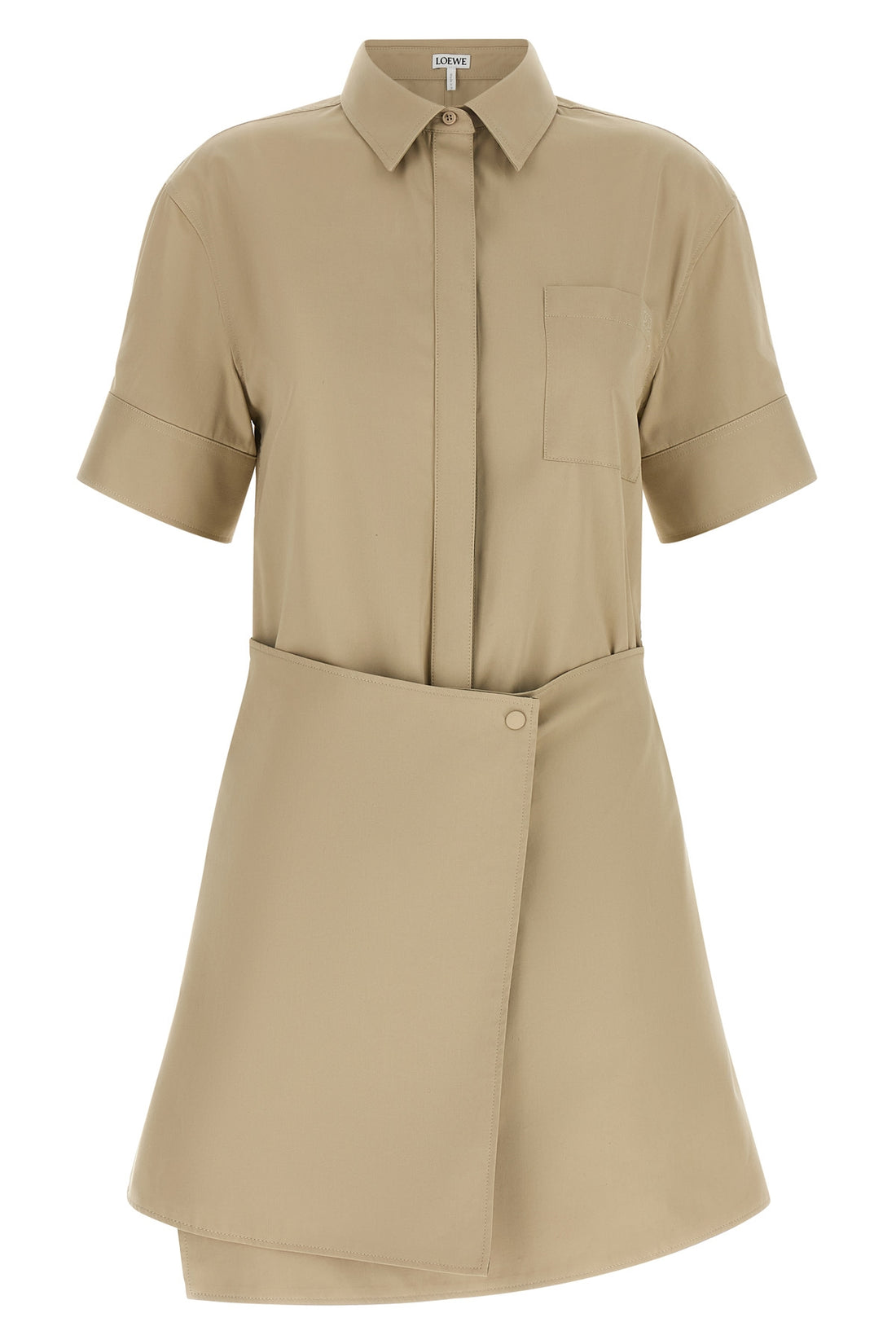 LOEWE 34 the loewe cotton and silk mini dress redefines classic shirt design through a de