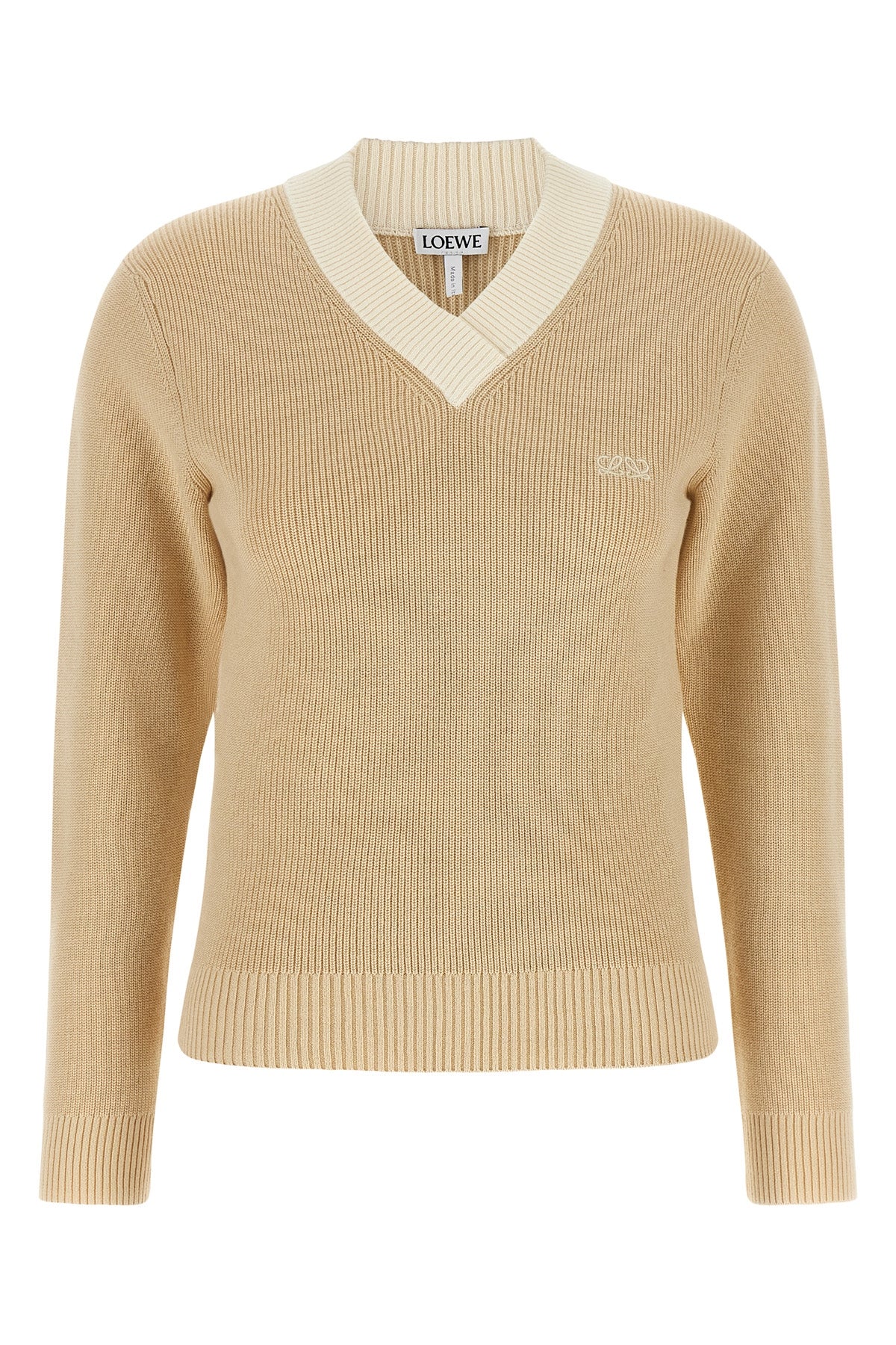 the loewe sweatshirt is distinguished by a sartorial construction in a fine cott