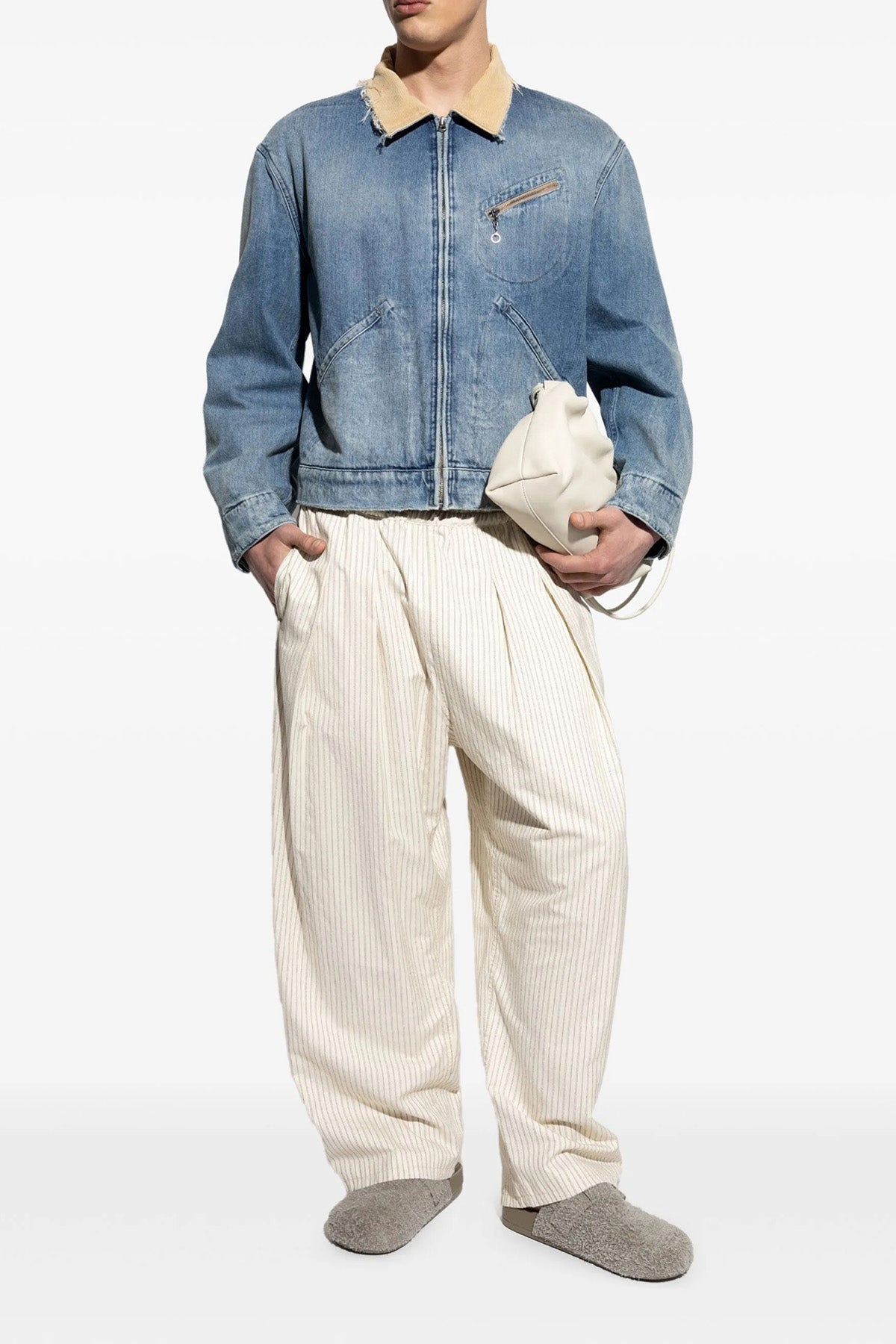 stonewashed cotton denim jacket