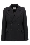 double-breasted wool blazer