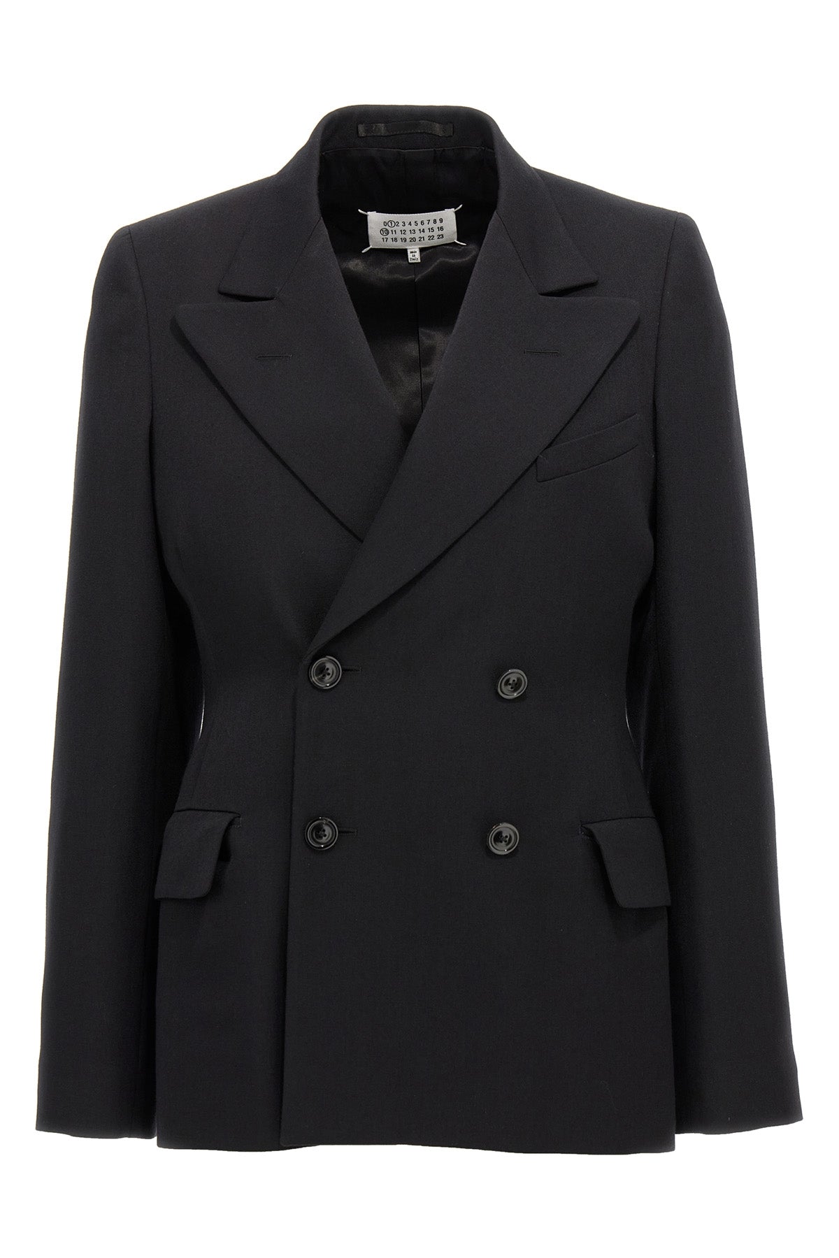 double-breasted wool blazer