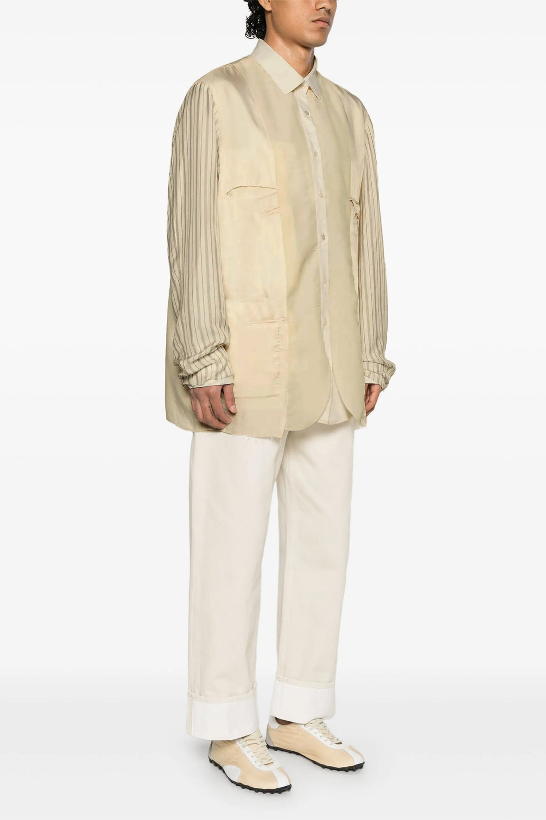 MAISON MARGIELA 48 anonymity of the lining light jacket in bi-material mohair blend