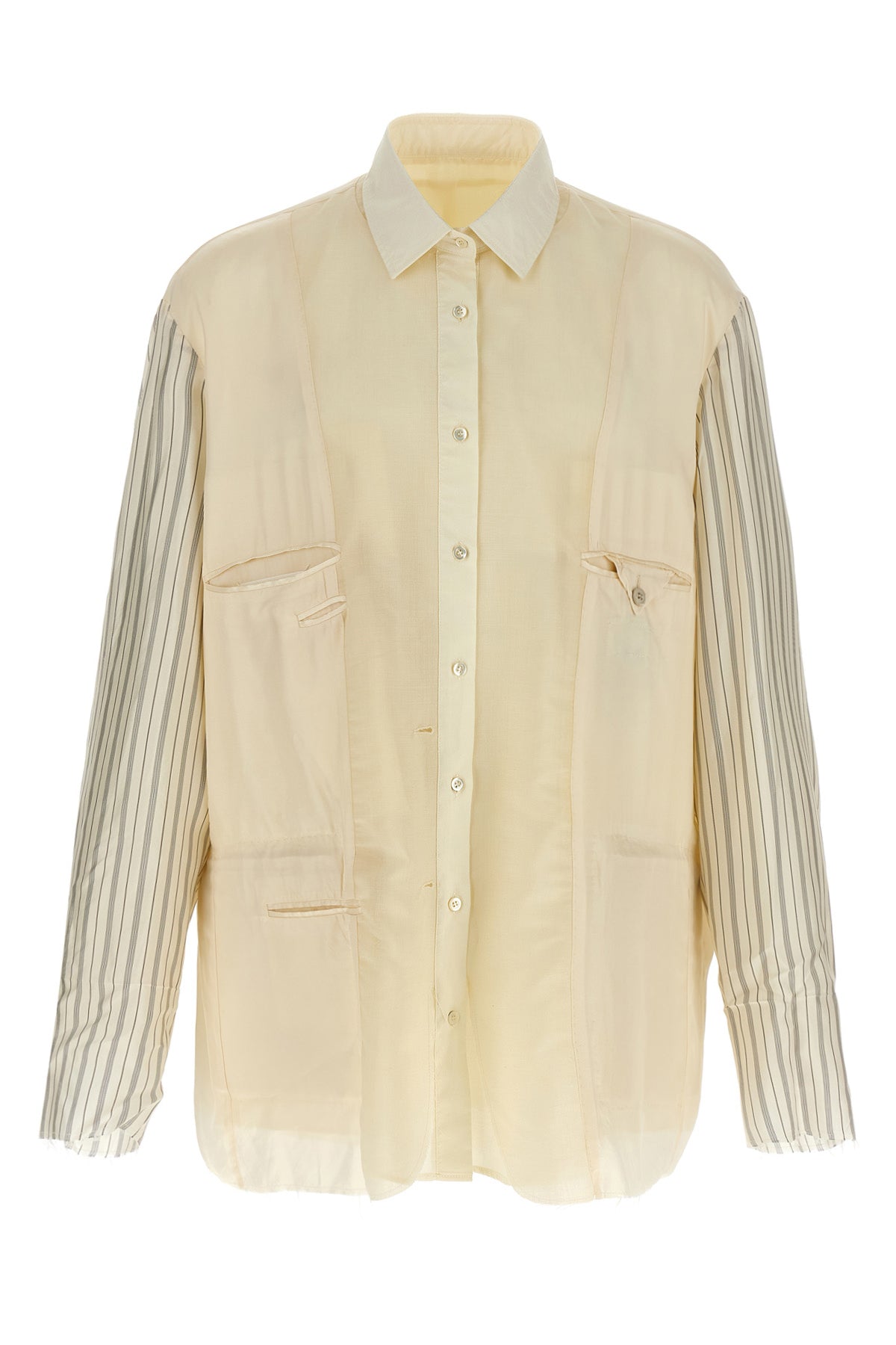 anonymity of the lining light jacket in bi-material mohair blend