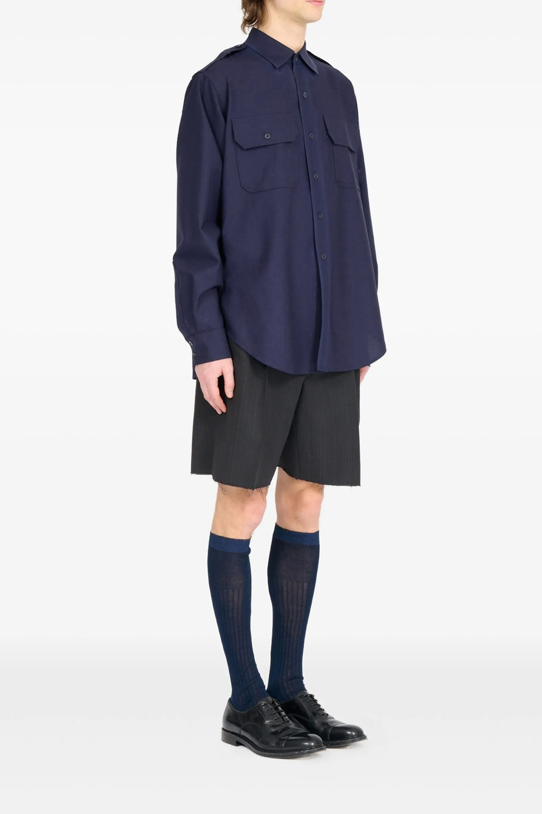 MAISON MARGIELA 39 cm wool shirt worked