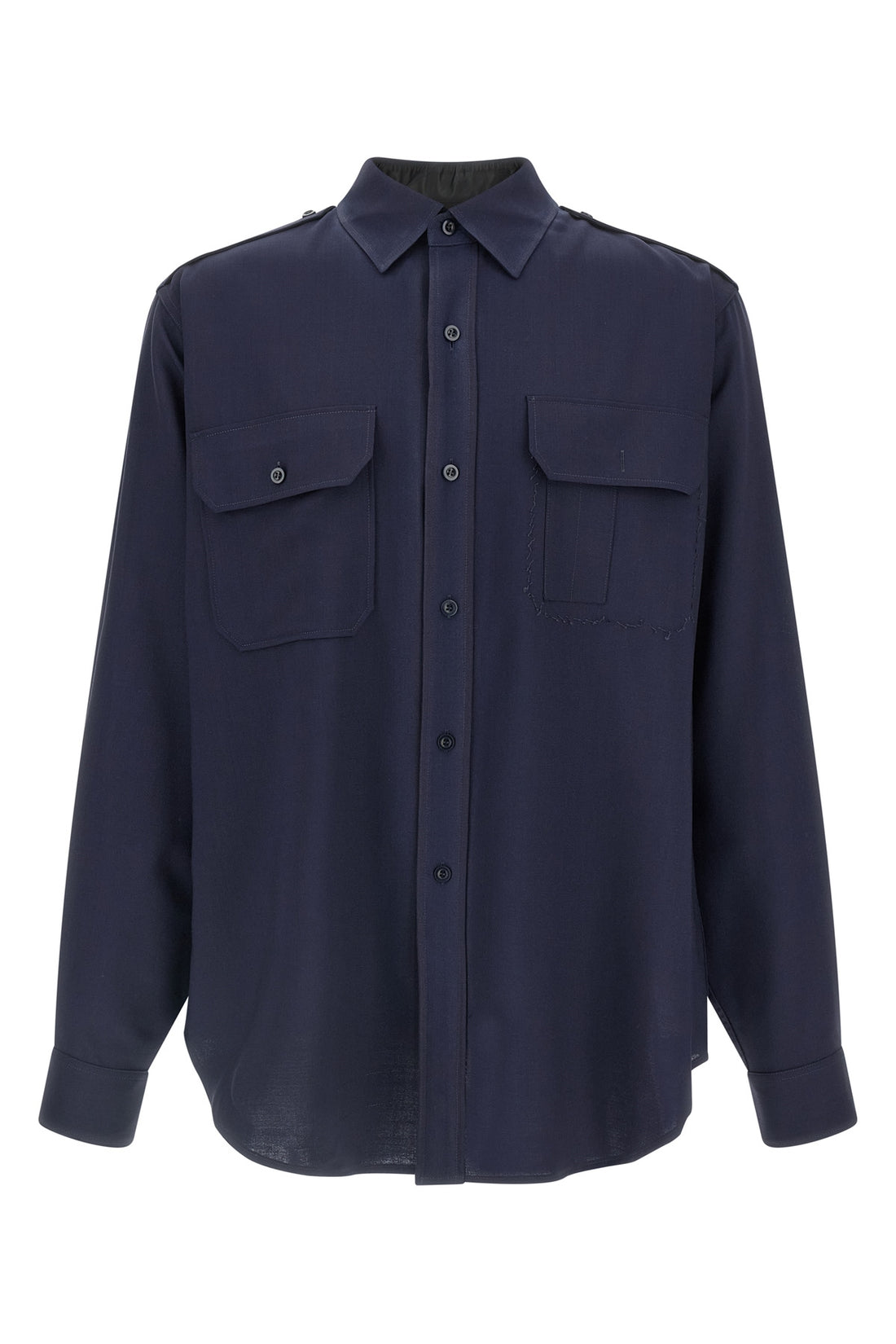 MAISON MARGIELA 39 cm wool shirt worked