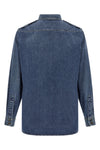 used-effect cotton denim shirt
