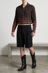 check patterned viscose rayon shirt