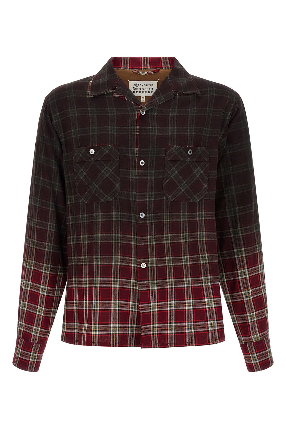 MAISON MARGIELA 50 check patterned viscose rayon shirt