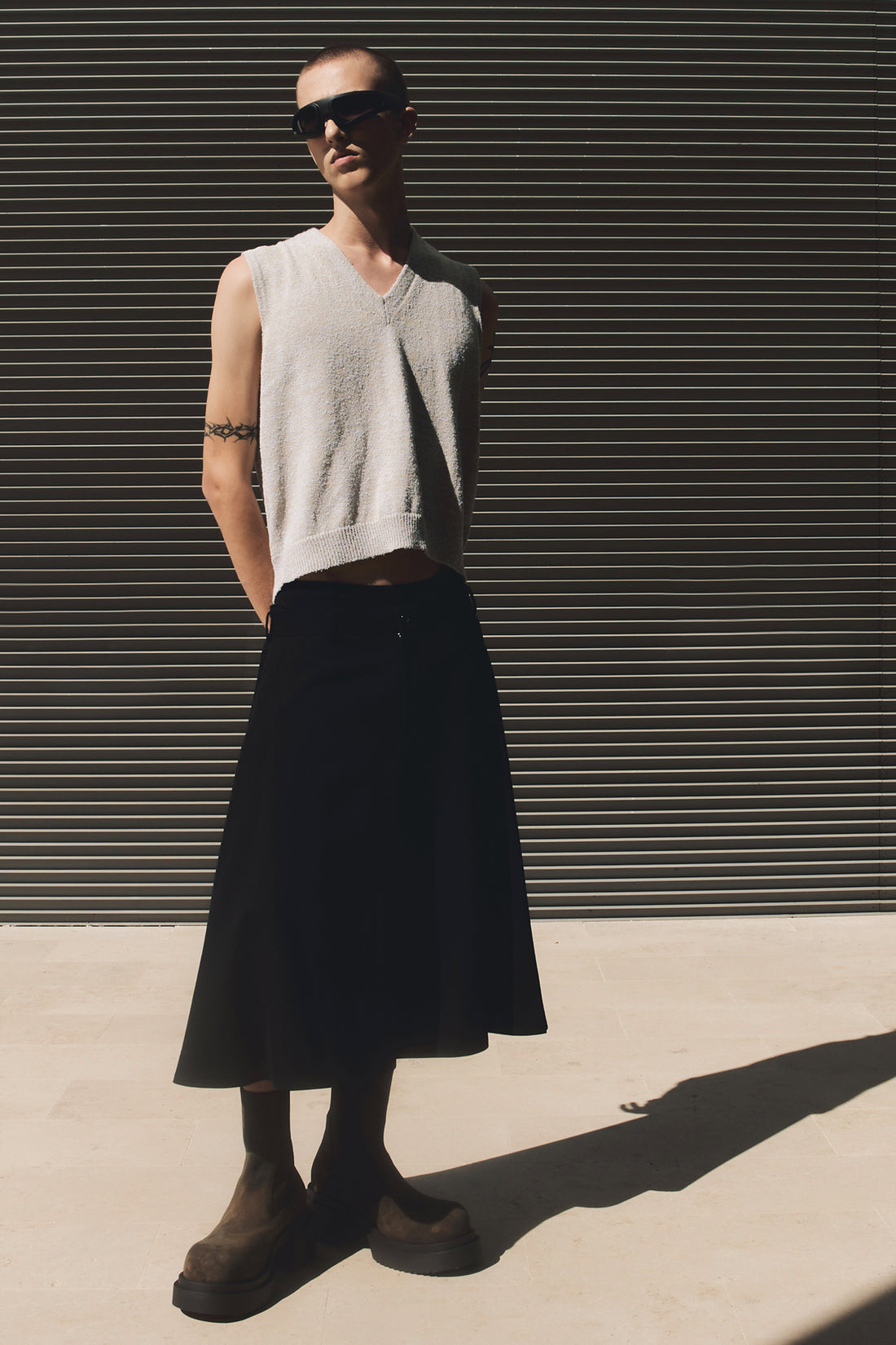 MAISON MARGIELA XL light bouclé knit vest