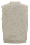 light bouclé knit vest