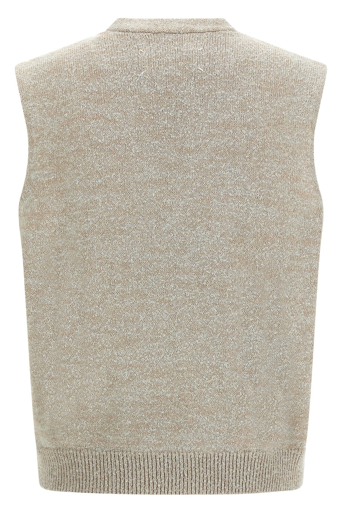 light bouclé knit vest