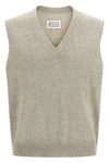 light bouclé knit vest