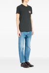 overlapping and faded ring-spun cotton jersey t-shirt for a worn effect