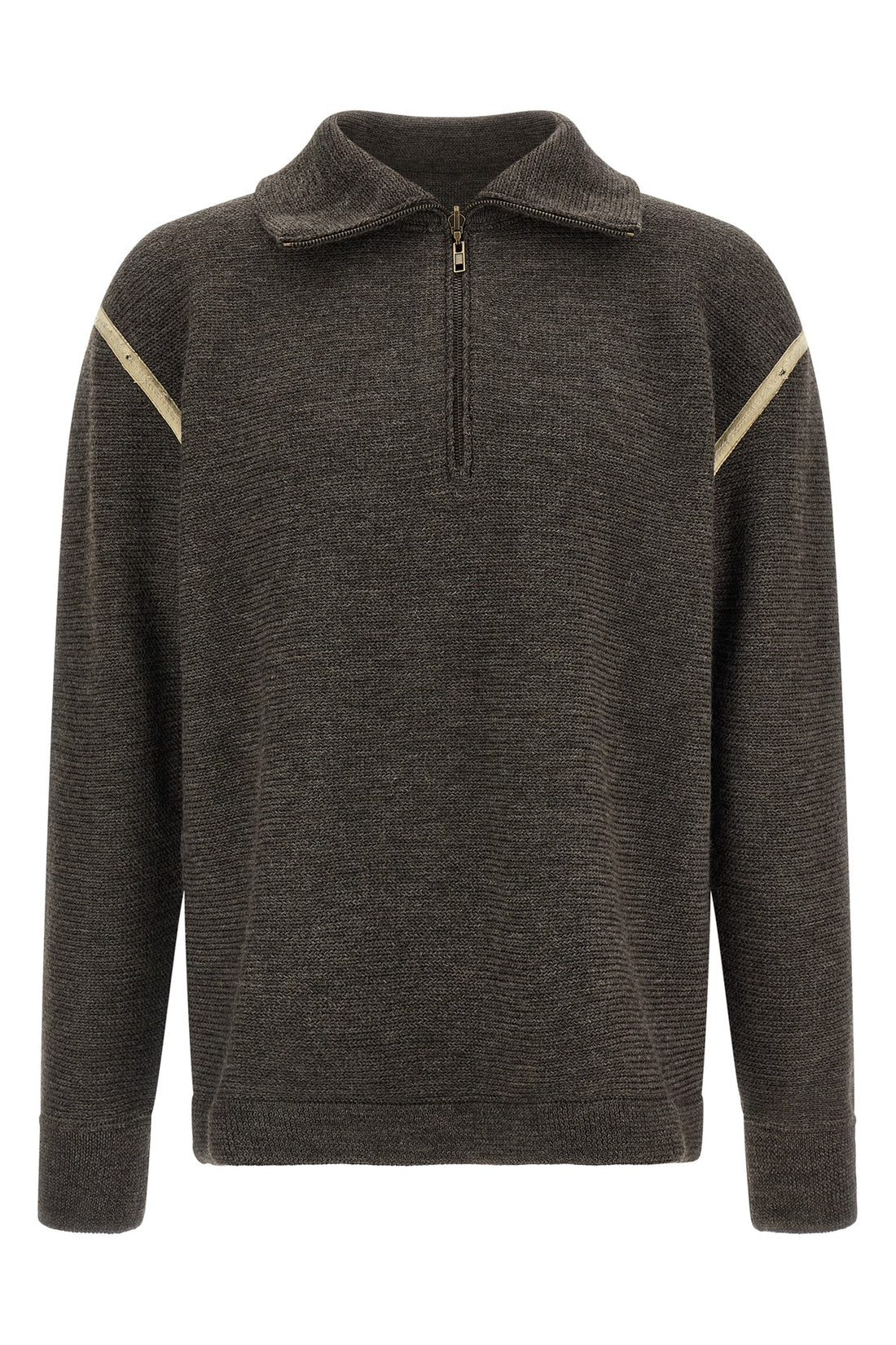 MAISON MARGIELA L the maison margiela elbow patch quarter-zip jersey