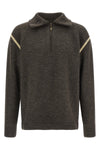 the maison margiela elbow patch quarter-zip jersey