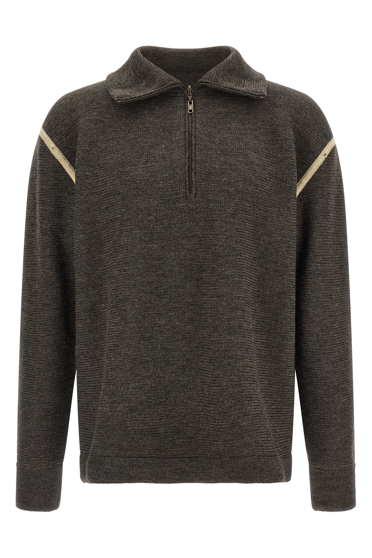 the maison margiela elbow patch quarter-zip jersey
