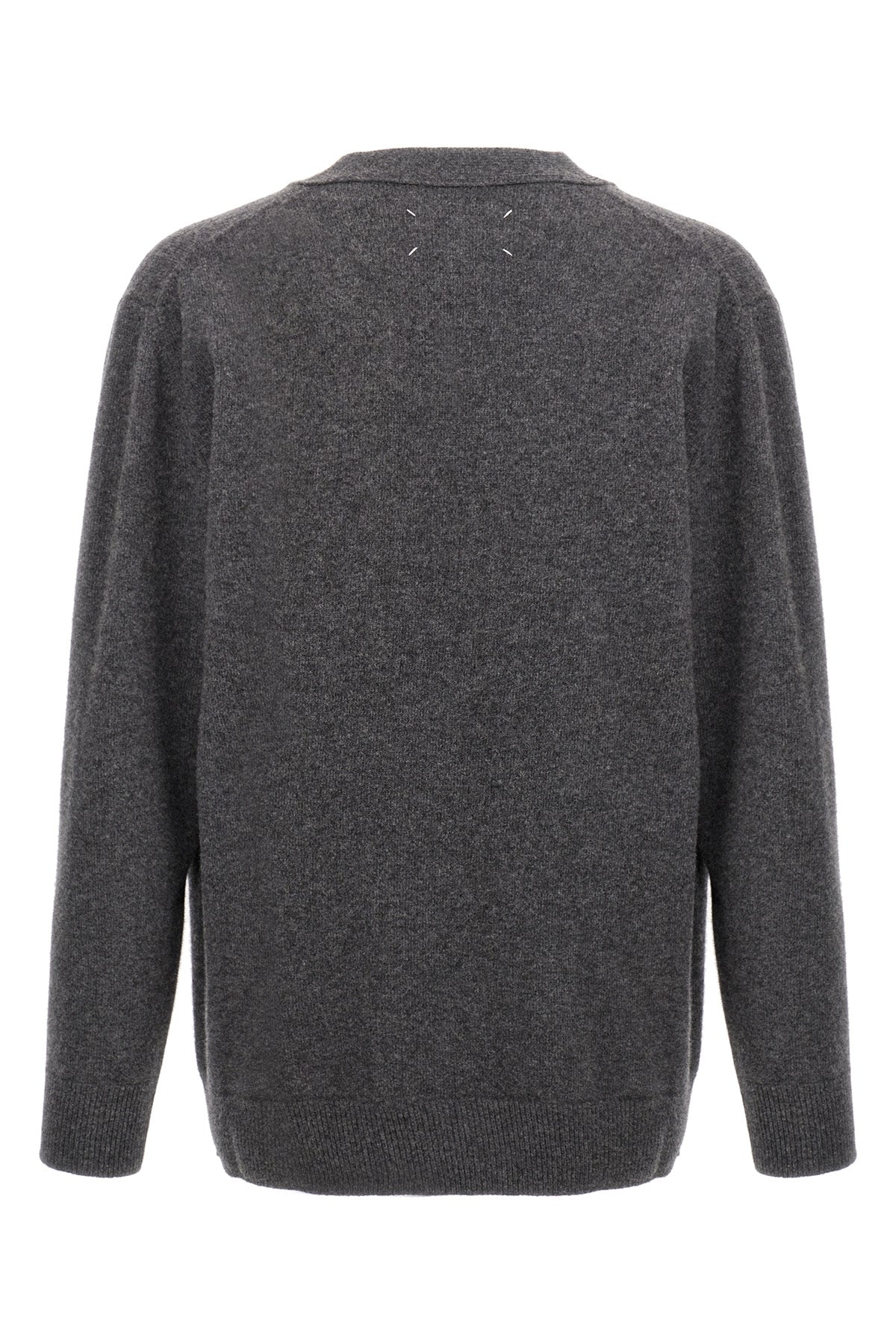 used-effect wool cardigan