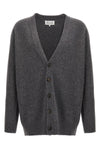 used-effect wool cardigan
