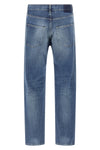 used-effect discolored cotton denim jeans